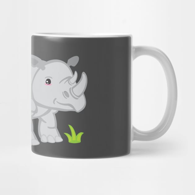 Kawaii Rhino Kid Design by Uncle Fred Design